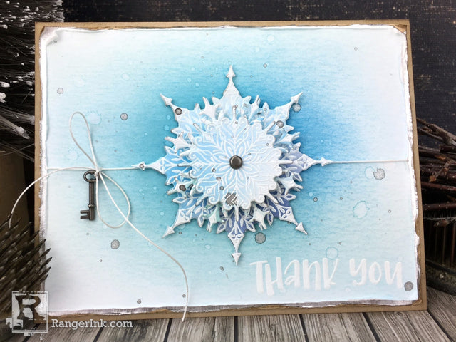 Homemade Snowflake Stamp Paintings