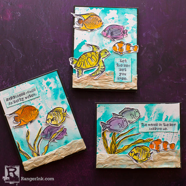 Scribbly Fishes Cards by Cheiron Brandon