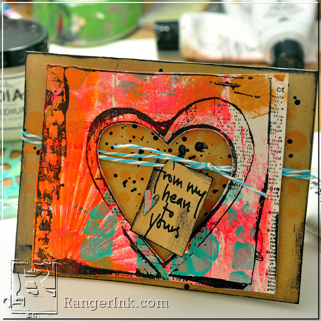 From My Heart Card by Dina Wakley