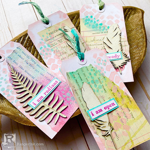Dina Wakley Positive Affirmation Tags by Megan Whisner Quinlan