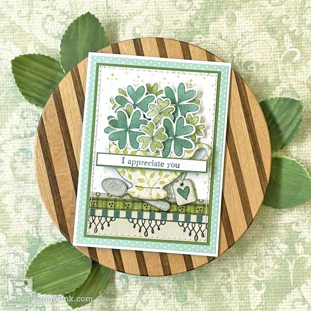 Wendy Vecchi Lucky Clover Card by Lauren Bergold