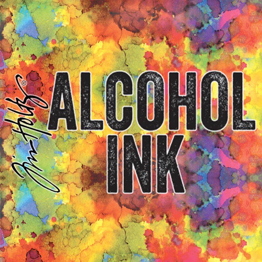 Tim Holtz Alcohol Inks and Mixatives 7 Bottle Bundle, Sunset Orange, Limeade, Clover, Turquoise, Espresso, Flamingo, Gunmetal Mixative, 8x Pixiss Ink