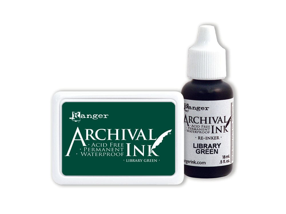 Archival Ink™ Pads Re-Inker Library Green, 0.5oz Ink Archival Ink 