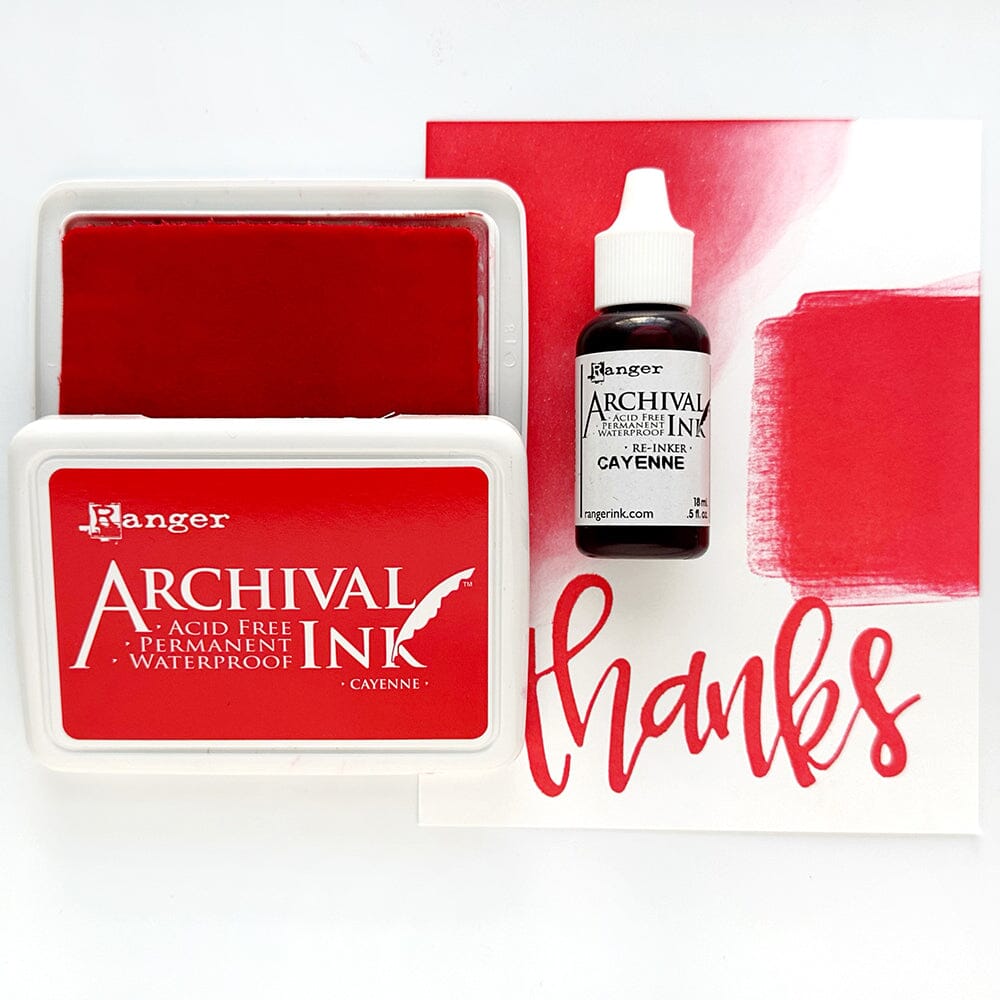 Archival Ink™ Pads Re-Inker Cayenne, 0.5oz Ink Archival Ink 