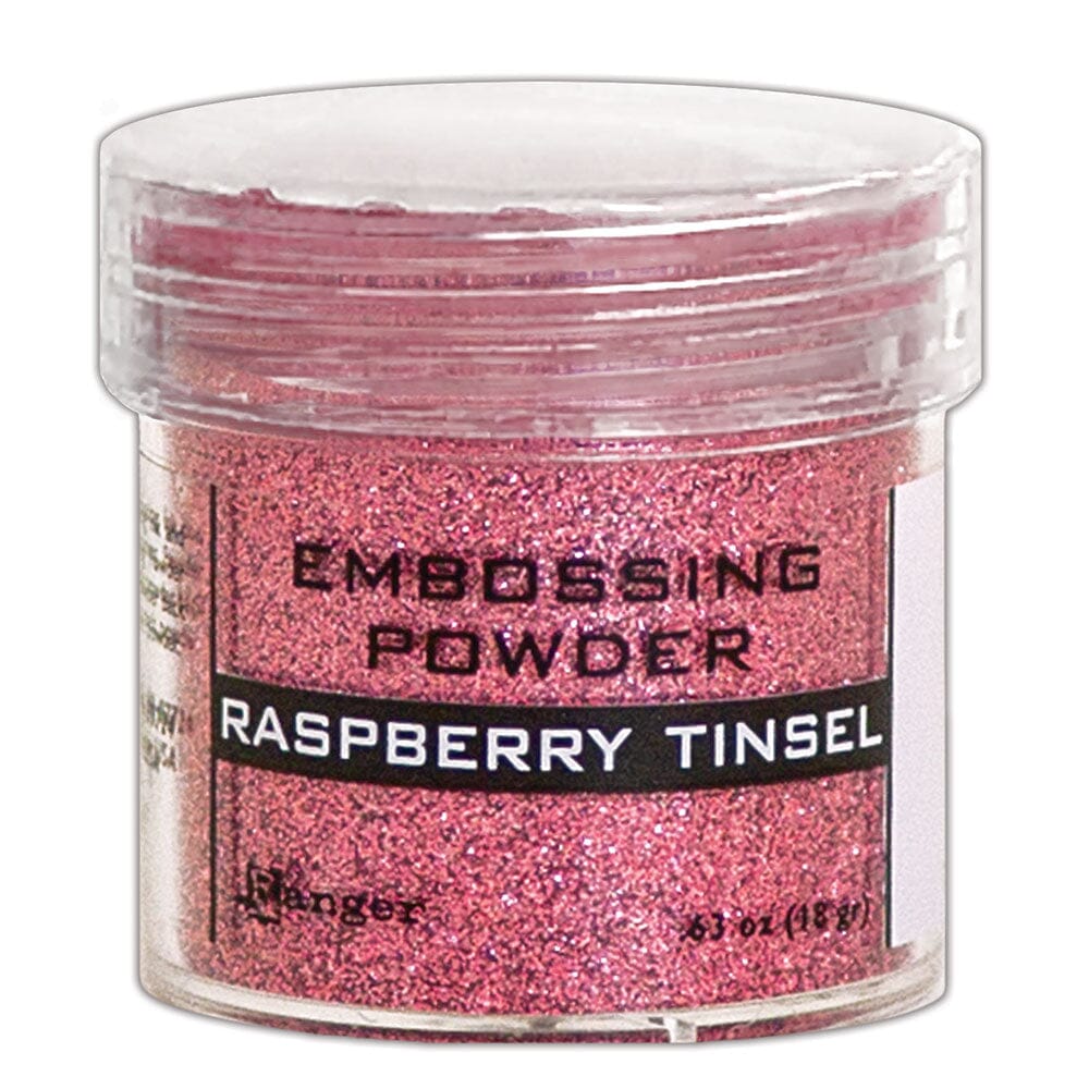 Embossing Powder Raspberry Tinsel, 1oz Jar Powders Ranger Ink 