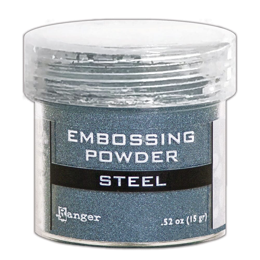 Embossing Powder Steel Metallics, 1oz Jar Powders Ranger Ink 
