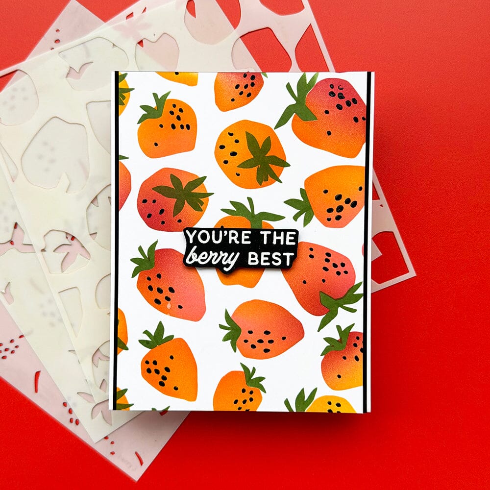 Simon Hurley create. Layering Stencil Very Berry, 3pcs Stencil Simon Hurley 