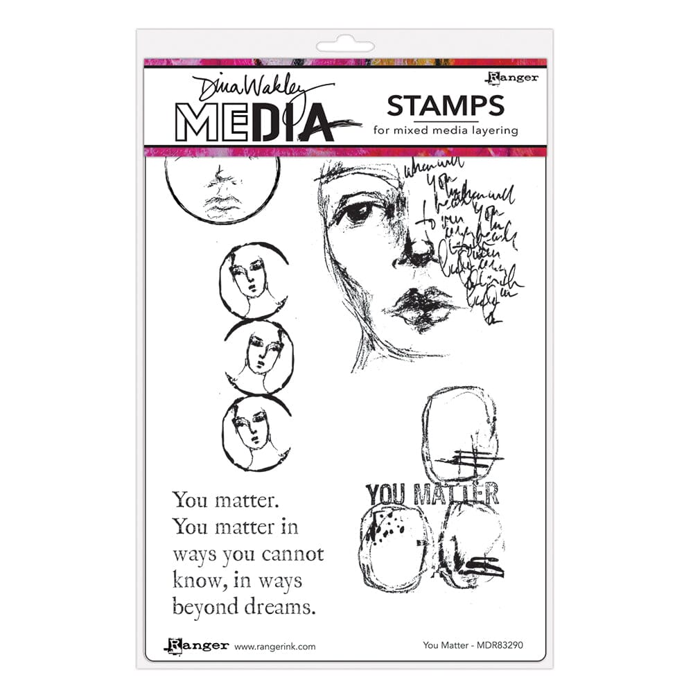 Dina Wakley MEdia Stamp - You Matter Stamps Dina Wakley Media 