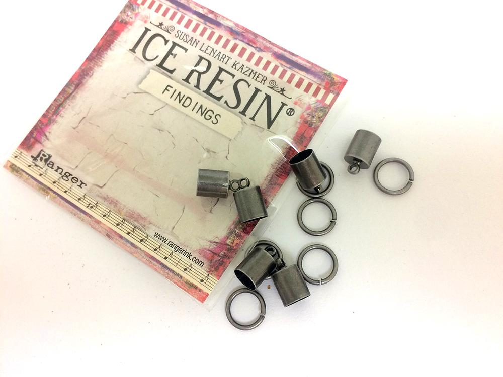 ICE Resin® Findings 6mm End Caps & Jump Rings: Antique Silver Findings ICE Resin® 