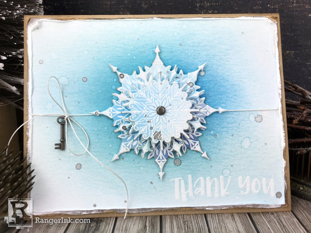 Snowflake Thank You Card by Bobbi Smith