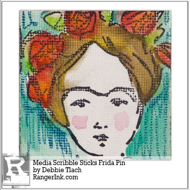 Media Scribble Sticks Frida Pin by Debbie Tlach