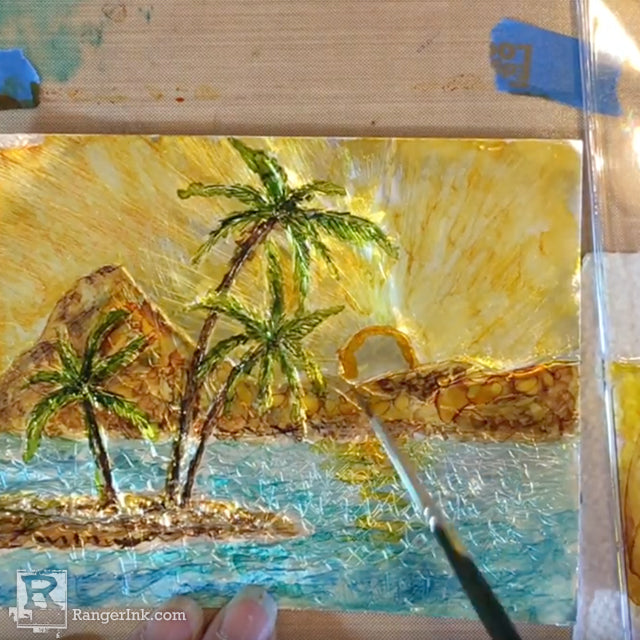 Painting Alcohol Ink on Foil