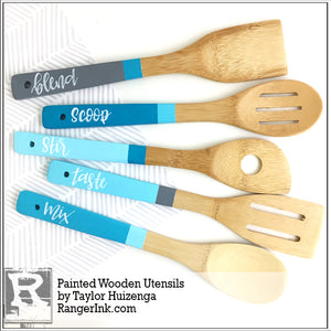 Painted Wooden Utensils by Taylor Huizenga