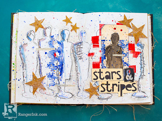 Stars and Stripes Journal Page by Cheiron Brandon