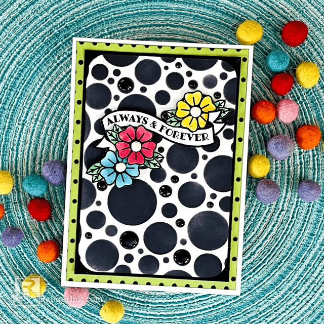 Bold and Bubbly Enamel Accents Card by Lauren Bergold