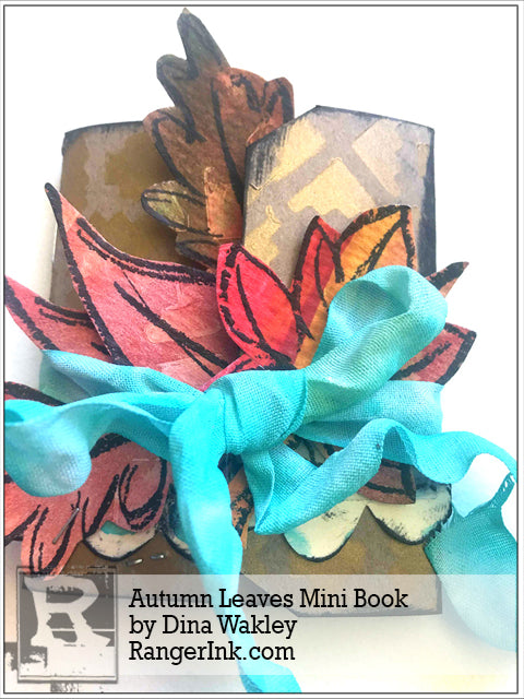 Autumn Leaves Mini Book by Dina Wakley