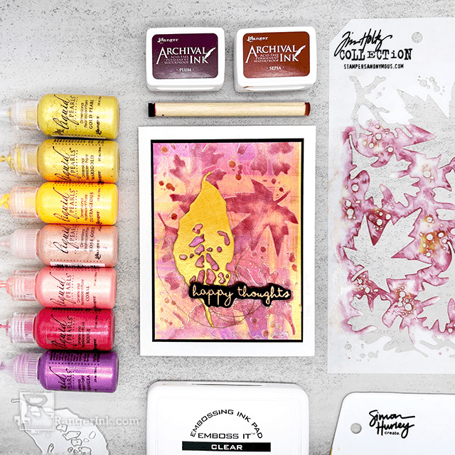 Layered Liquid Pearls Card by Miriam Prantner