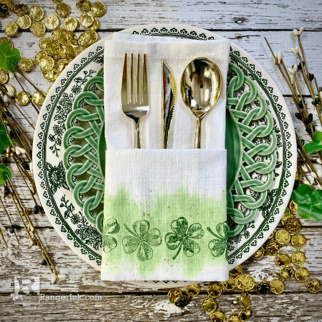Distress Paint St. Patrick's Decorative Napkins by Tami Bastiaans