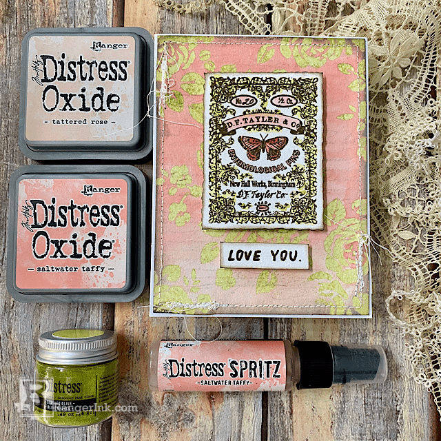 Distress Embossing Glaze Iron-off Resist Card by Tami Bastiaans
