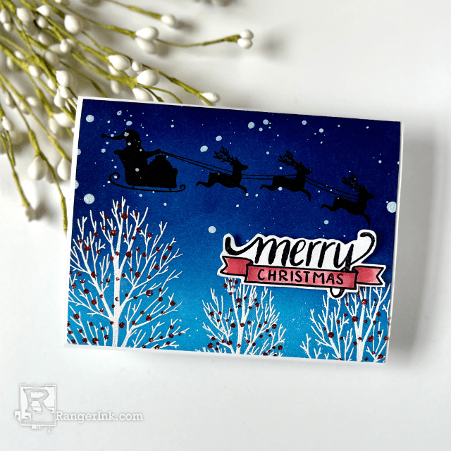 Simon Hurley create. Ethereal Trees Christmas Card by Cassie Trask