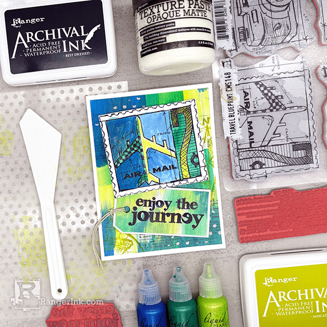 Liquid Pearls Enjoy The Journey Card by Miriam Prantner