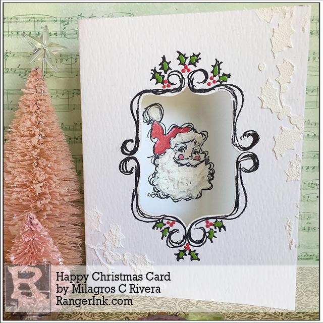 Happy Christmas Card by Milagros C Rivera
