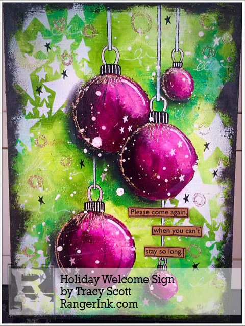 Holiday Welcome Sign by Tracy Scott