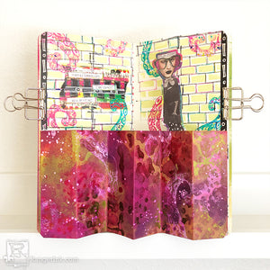 Dimensional Pop-Up Art Journal Page by Josephine Fourage