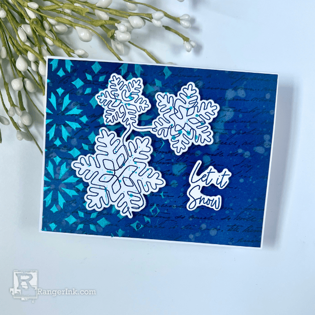 Simon Hurley create. Mixed Media Winter Card by Cassie Trask