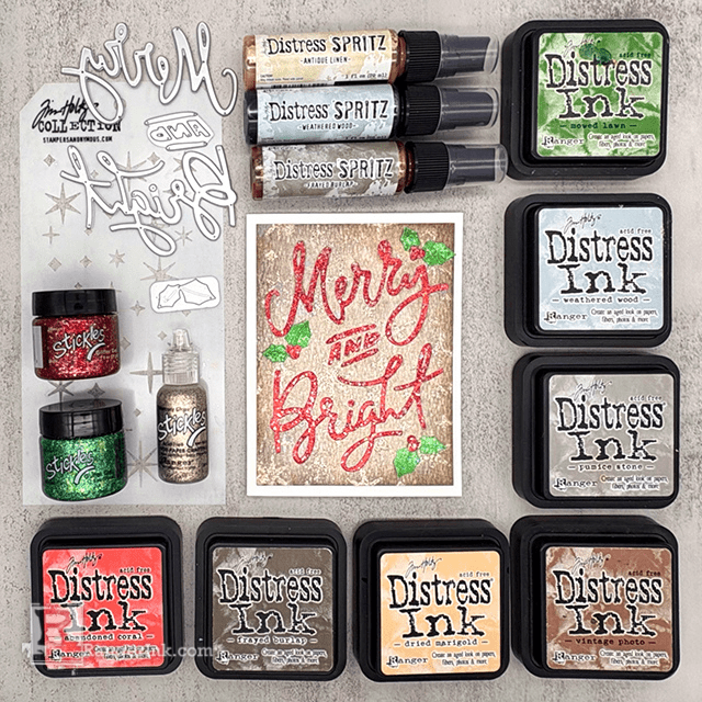 Stickles Vintage Christmas Card by Miriam Prantner