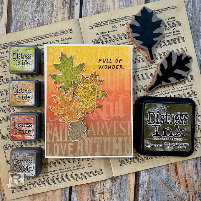 Stamping Techniques with Tim Holtz Distress Mini Oxides by Tami Bastiaans