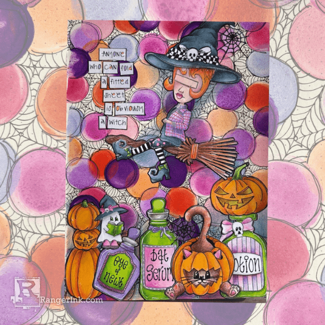 Dylusions Spooktacular Journal Page by Miranda van den Bosch