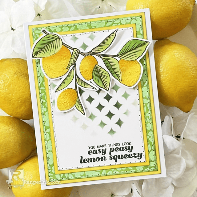 Opaque Matte Texture Paste Lemon Card by Lauren Bergold