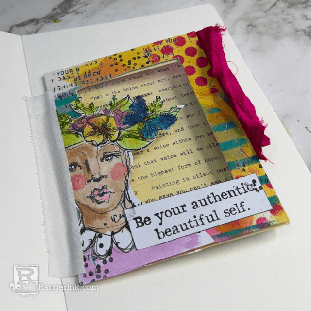 Dina Wakley Media Watercolor Panel Tip-In by Claire Stead