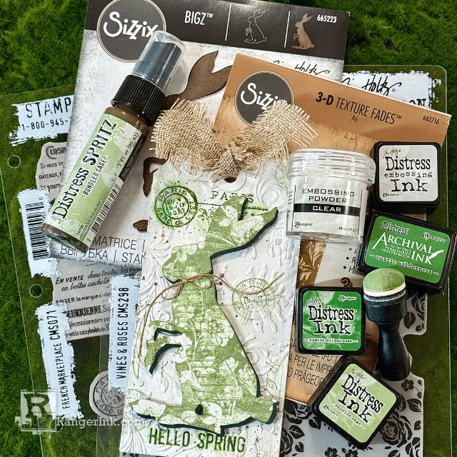 Tim Holtz Distress Spring Tag by Dominique Bennani