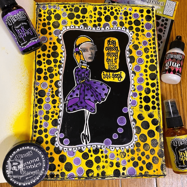 Dylusions Stay Classy Journal Page by Jess Peters