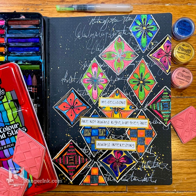 Watercoloring with Dylusions Caykes & Sticks by Jess Peters