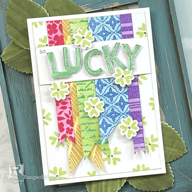 Ranger Embossing Powder Lucky Card by Lauren Bergold