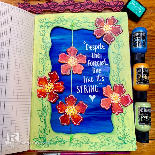 Dylusions Dreams of Spring Journal Page by Jess Peters