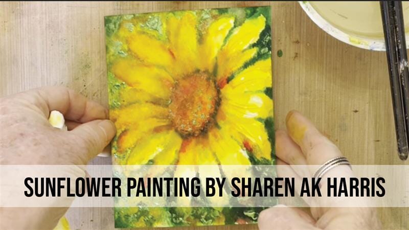 Sunflower Painting by Sharen AK Harris
