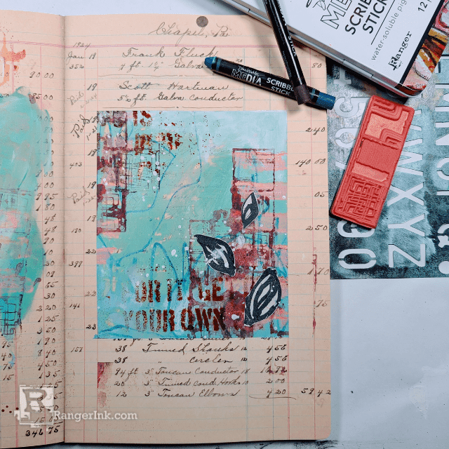 Experiment with Messy Abstracts in Your Dina Wakley Journal by Laura Dame