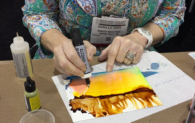 Alcohol Ink Blending Solution vs. Alcohol
