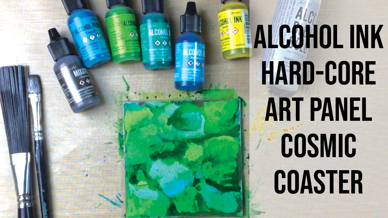 Alcohol Ink Hard-Core Art Panel Coaster