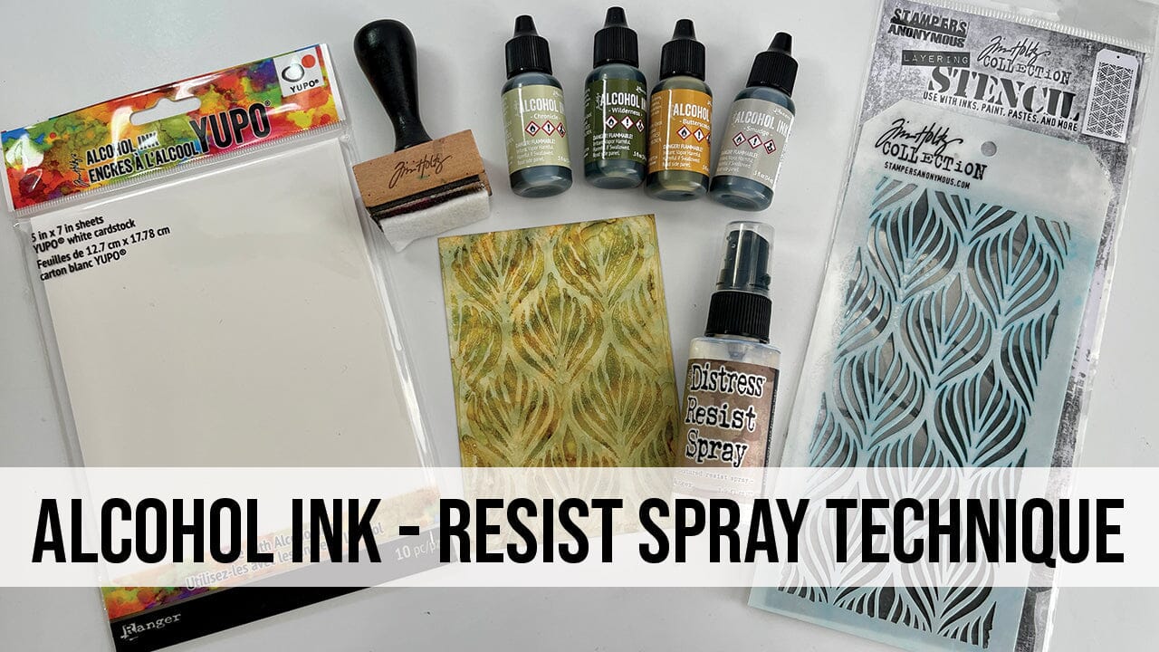 Alcohol Ink Resist Spray Technique