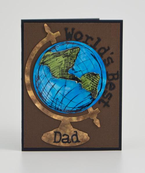 Alcohol Ink World’s Best Dad Card