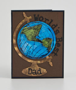 Alcohol Ink World’s Best Dad Card