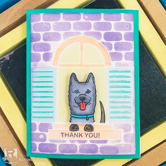 Who's That Dog in the Window Card by Betz Golden