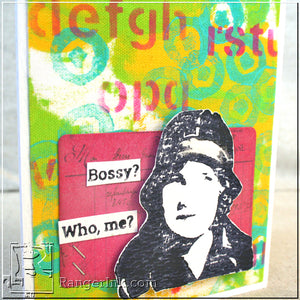Bossy Mixed Media Card by Jenn Shurkus