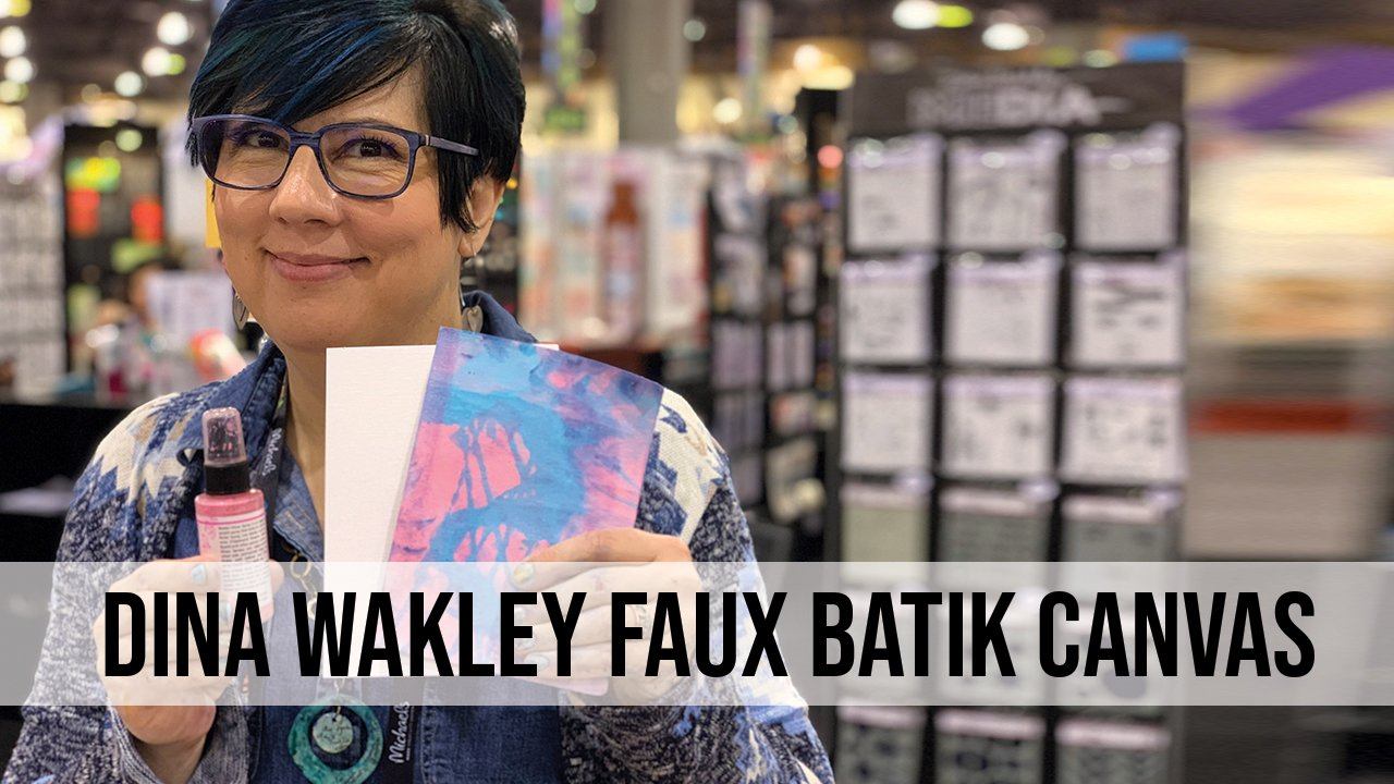 Dina Wakley Faux Batik Canvas Technique
