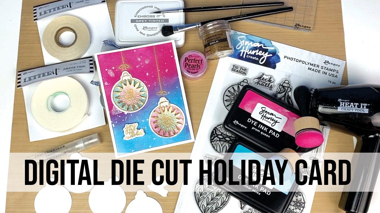 Digital Die Cut Holiday Card